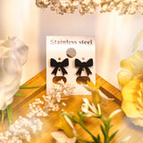 Peculiar Artemis Jewelry Chaste Ribbon Stainless Steel Stud Earring