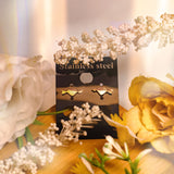 Peculiar Persephone Jewelry Pierced Heart Stainless Steel Stud Earring