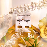 Peculiar Persephone Jewelry Pierced Heart Stainless Steel Stud Earring