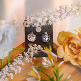 Peculiar Cross Jewelry Stencil Round Cross Diamond Stainless Steel Stud Earring
