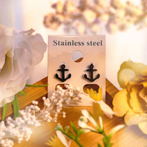 Peculiar Jewelry Sea Anchor Stainless Steel Stud Earring