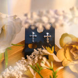 Peculiar Royal Cross Stainless Steel Stud Earring Jewelry