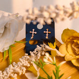 Peculiar Royal Cross Stainless Steel Stud Earring Jewelry