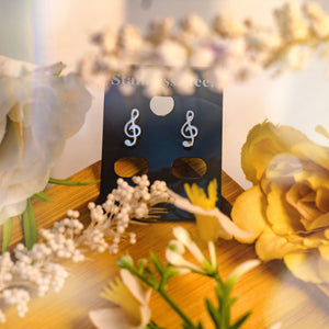 Peculiar Harmony Jewelry Musical Note Stainless Steel Stud Earring