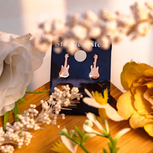 Peculiar Jewelry Musician's Guitar Stainless Steel Stud Earring