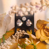Peculiar Asteria Jewelry Tear Drop Diamonds Stainless Steel Stud Earring