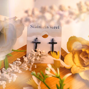 Peculiar Cross Jewelry Stainless Steel Stud Earring