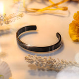 Peculiar Greek Jewelry Intrinsic Muted Stainless Steel Cuff Bangle Bracelet