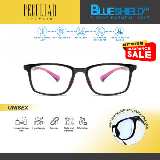 Peculiar Eyewear Clearance Sale JEAN Rectangle Replaceable Lens Anti-Radiation Glasses Men and Women
