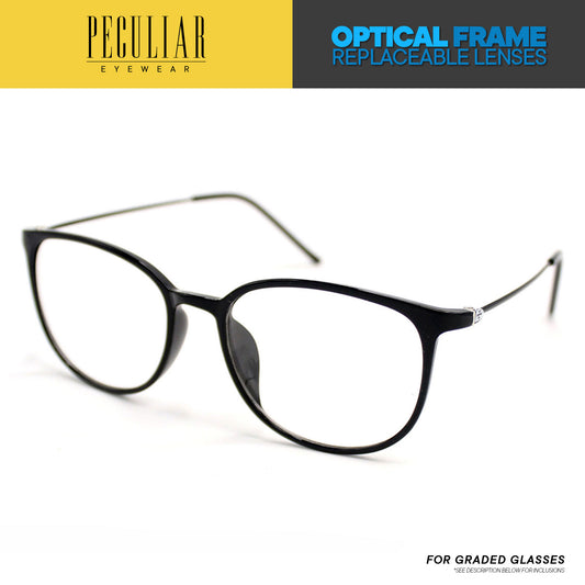 Peculiar Eyewear AGNES Round Optical Frame For Graded Lens Replaceable Eyeglasses Lenses for Women or Men