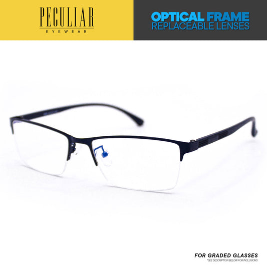 Peculiar Eyewear SAGE Rectangle Optical Frame For Graded Lens Replaceable Eyeglasses Lenses for Women or Men