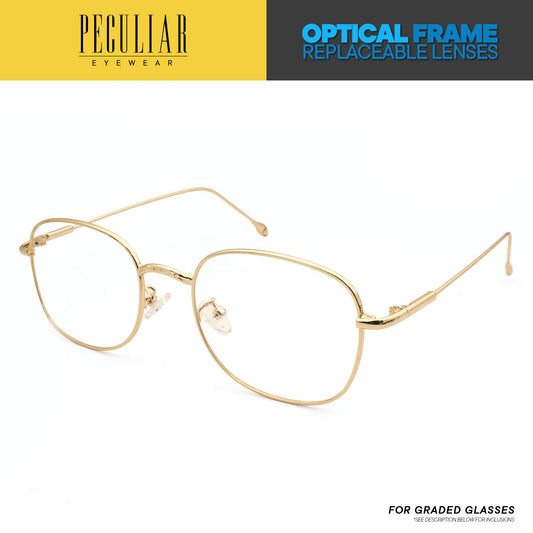 Peculiar Eyewear STEFAN Square Optical Frame For Graded Lens Replaceable Eyeglasses Lenses for Women or Men