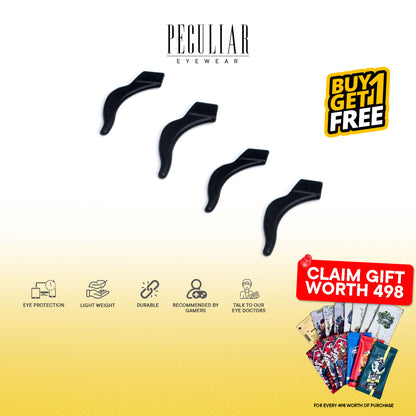 Peculiar Eyewear Buy 1 Take 1 SS22A Hook Black Grip Tip Silicon Anti Slip