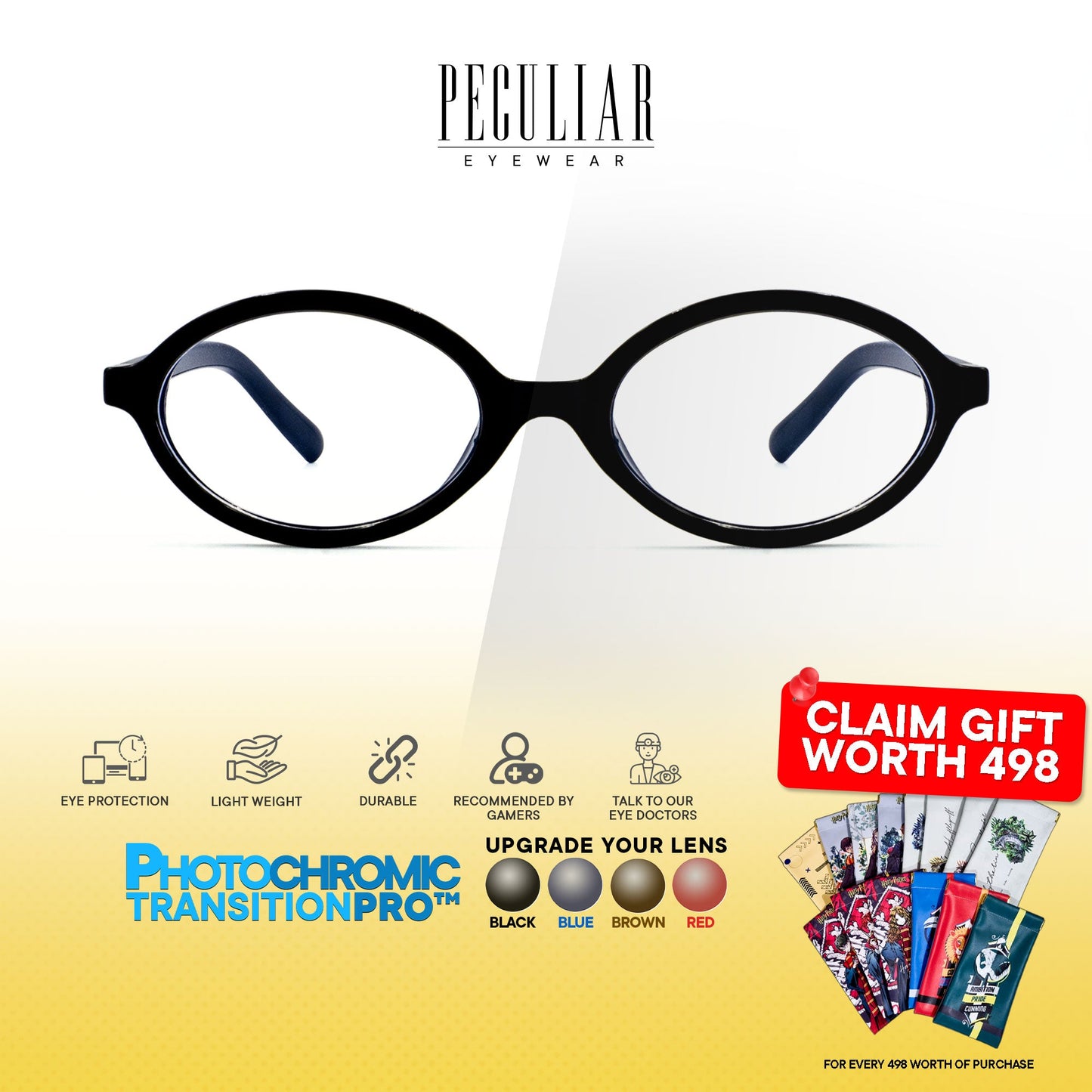 Nefertiti Oval Photochromic TransitionPro