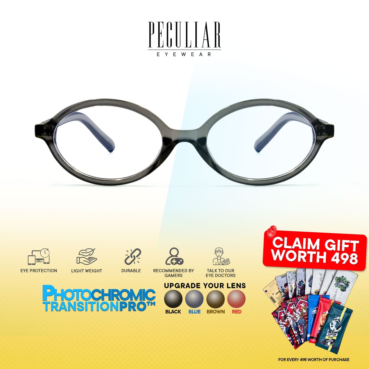 Nefertiti Oval Photochromic TransitionPro