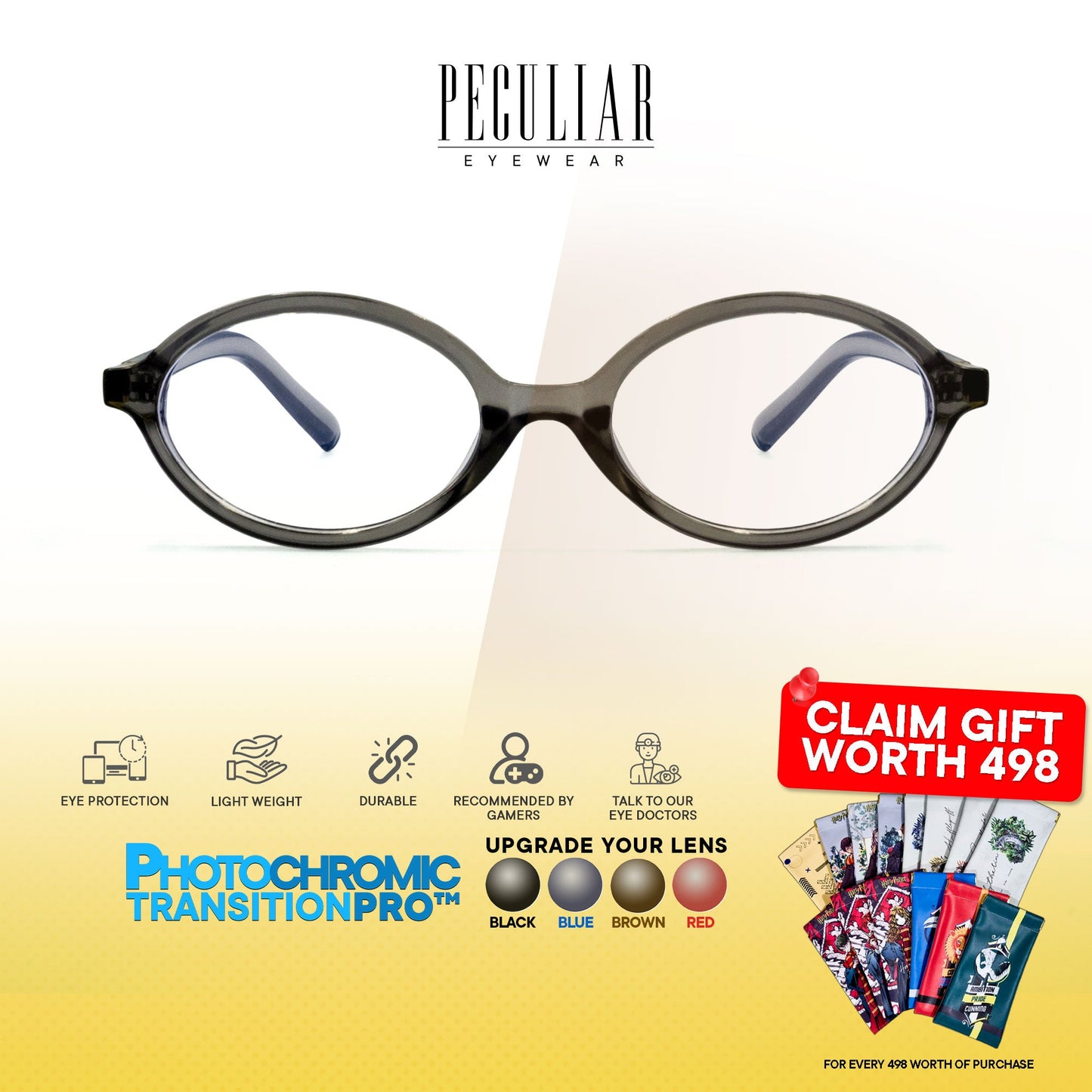 Nefertiti Oval Photochromic TransitionPro