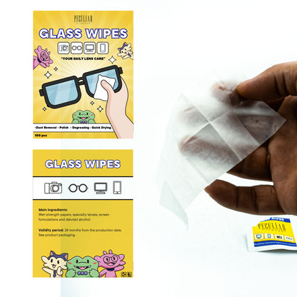 Peculiar Eyewear Glass Wipes Dust Eyeglasses Cleaner Degreaser Non-Toxic Quick Dry