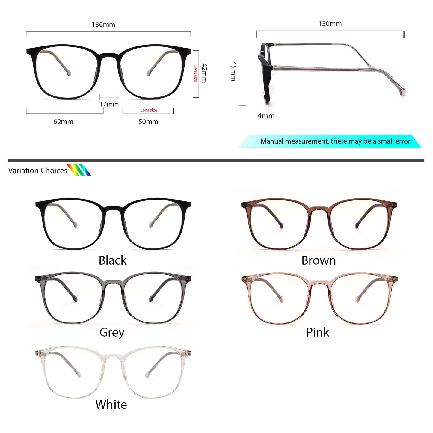 Peculiar Troy Square Anti Radiation Glasses Anti Radiation Eyeglass for Woman Men Replaceable Lens