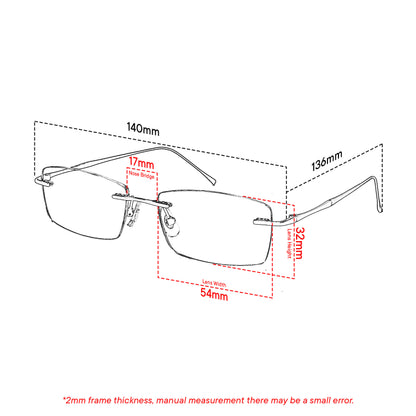 Peculiar Jayden Titanium Alloy Rimless