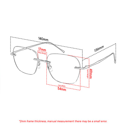 Peculiar Amari Titanium Alloy Rimless