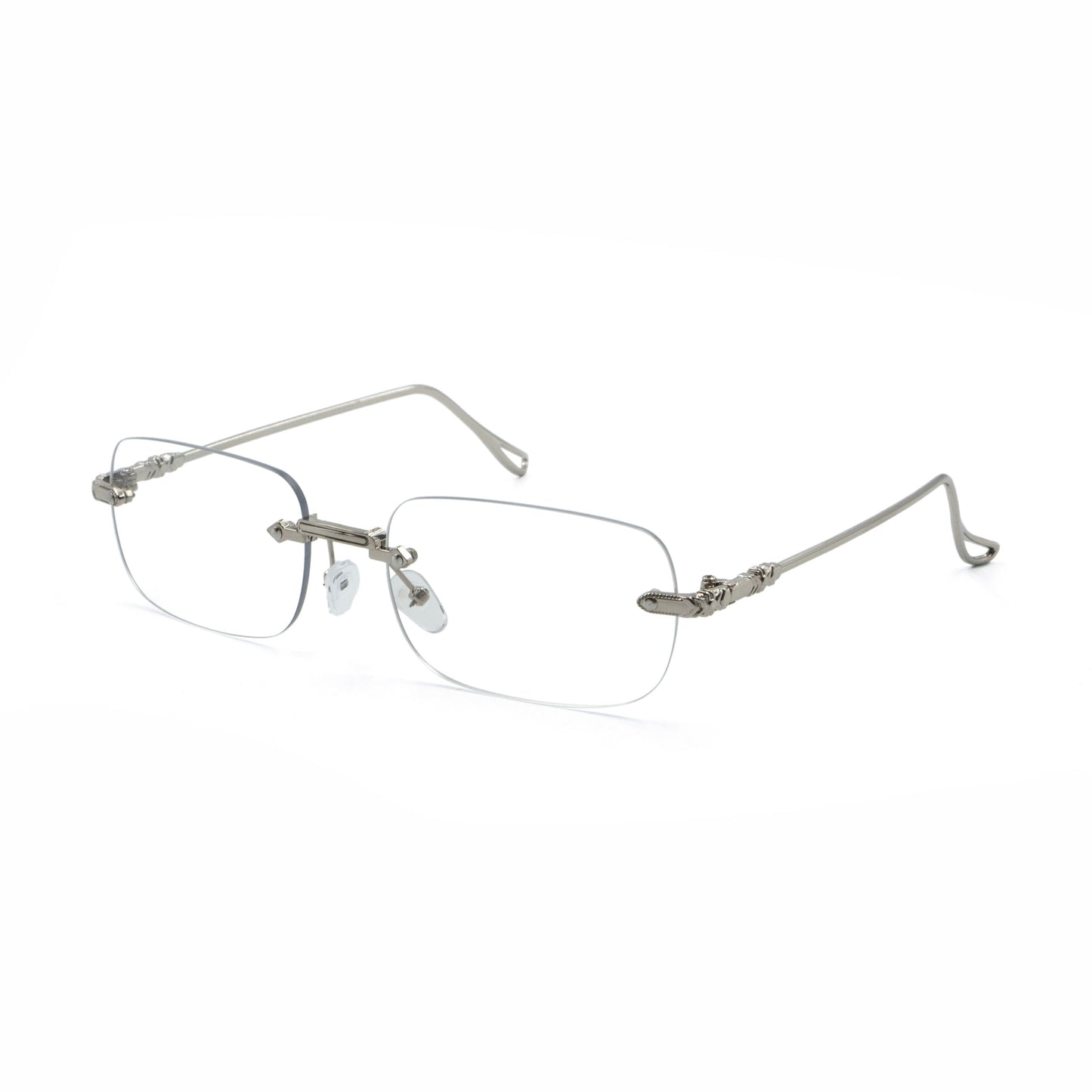 Peculiar Vael Rimless Metal Photochromic Glasses Anti Radiation Eyeglass Replaceable Men Women