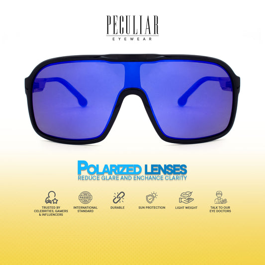 Peculiar Gale Oversize Acetate Polarized Sports Anti-Radiation Sunglass Eyewear for Woman Men