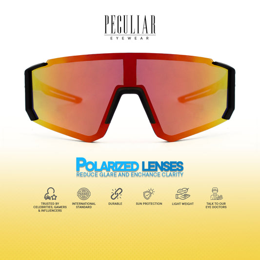 Peculiar Lior Oversize Acetate Polarized Sports Anti-Radiation Sunglass Eyewear for Woman Men
