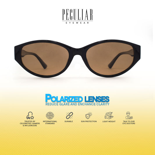 Peculiar Rue Cat Eye Acetate Polarized Anti-Radiation Sunglass Eyewear for Woman Men