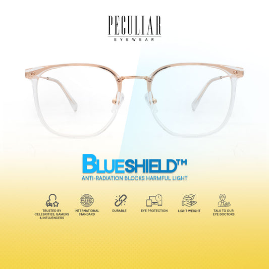 Peculiar Glim Square Acetate Steel Computer Glasses AntiRadiation Eyeglass Replaceable for Men Women