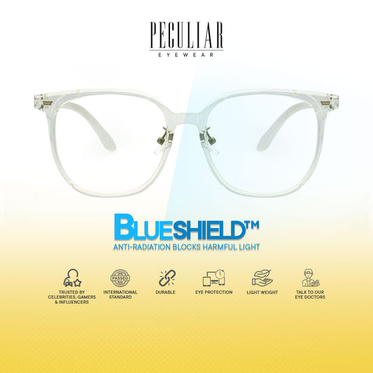 Peculiar Nexa Square Acetate Computer Glasses Anti Radiation Eyeglass Replaceable for Men Women
