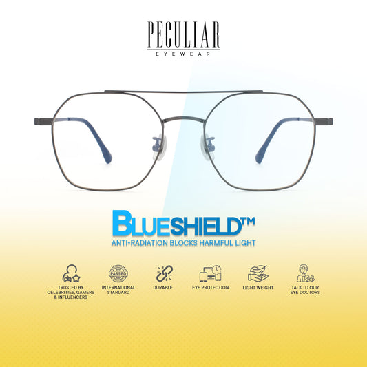 Peculiar Oro Aviator Titanium Computer Glasses Anti Radiation Eyeglass Replaceable for Men Women