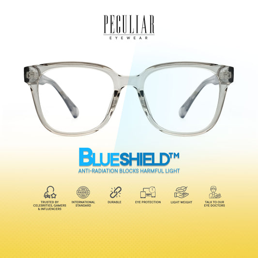 Peculiar Pax Square Acetate Steel Computer Glasses Anti Radiation Eyeglass Replaceable for Men Women