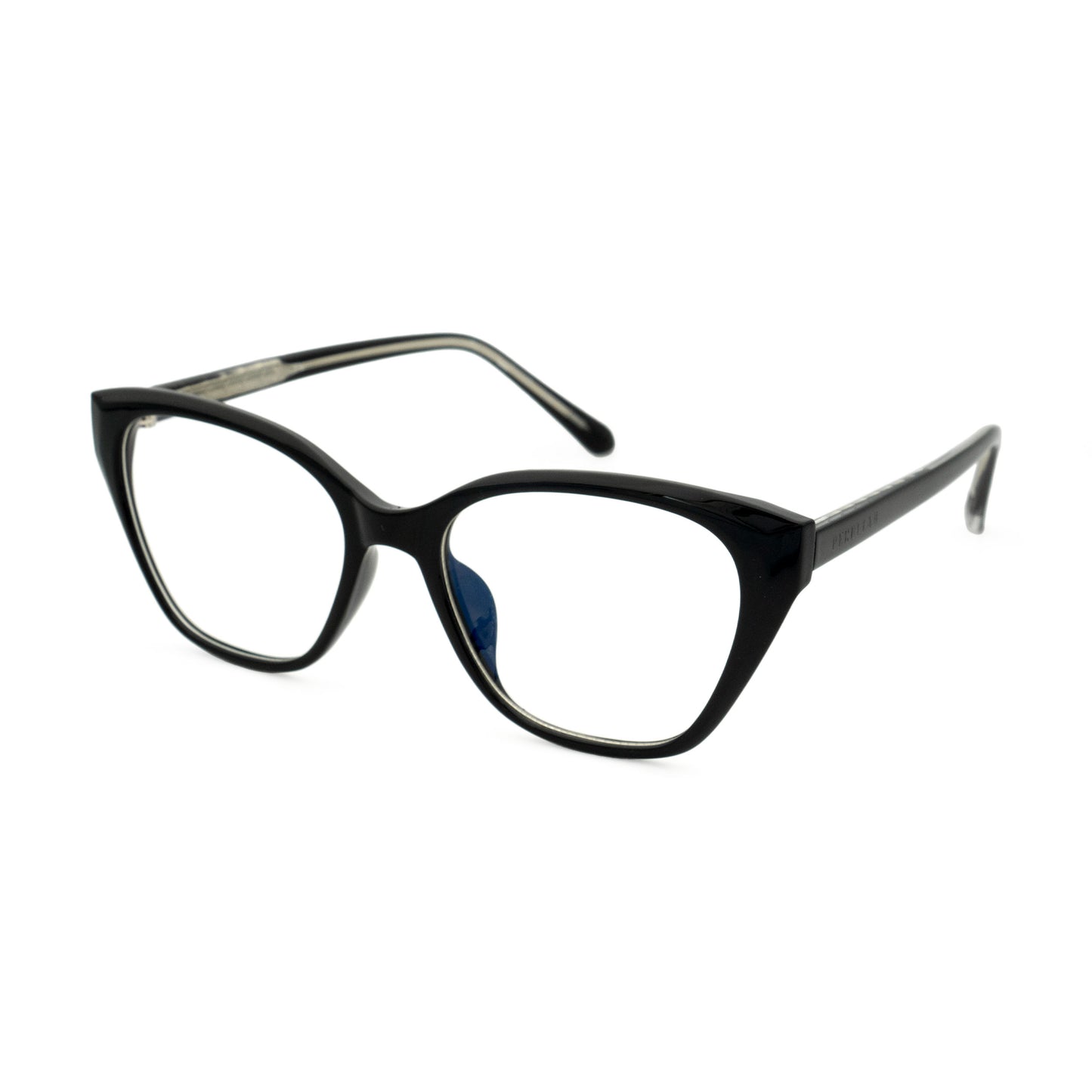 Peculiar Nero Cat Eye Acetate Steel Computer Glasses Anti Radiation Eyeglass Replaceable Men Women