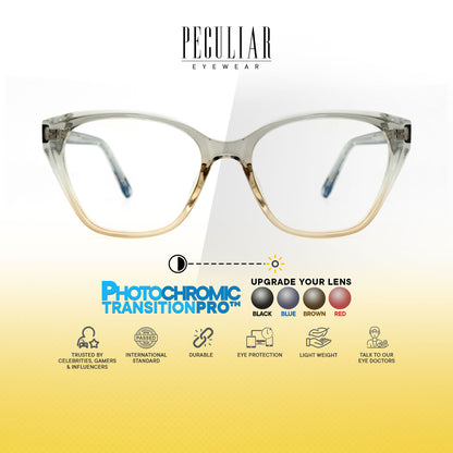 Peculiar Nero Cat Eye Acetate Steel Computer Glasses Anti Radiation Eyeglass Replaceable Men Women