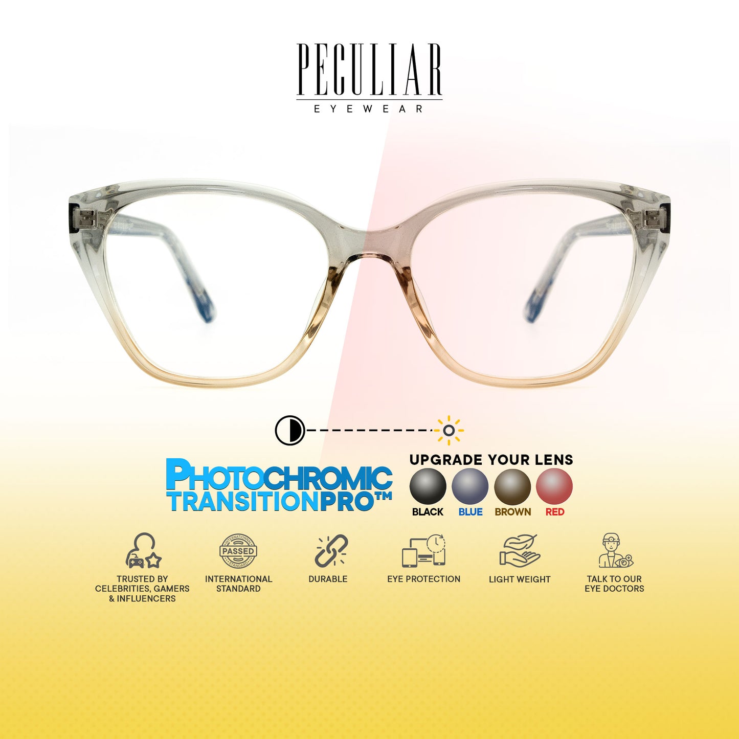 Peculiar Nero Cat Eye Acetate Steel Computer Glasses Anti Radiation Eyeglass Replaceable Men Women