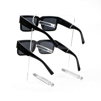 Peculiar Eyewear 2-Tier Acrylic Slanted Eyewear Display Stand Rack Organizer Eyeglass Sunglass