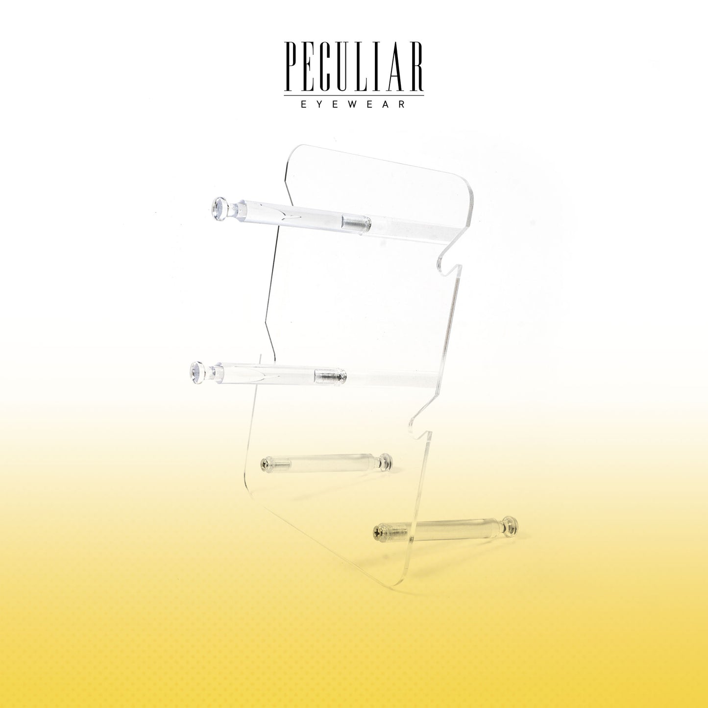 Peculiar Eyewear 2-Tier Acrylic Slanted Eyewear Display Stand Rack Organizer Eyeglass Sunglass