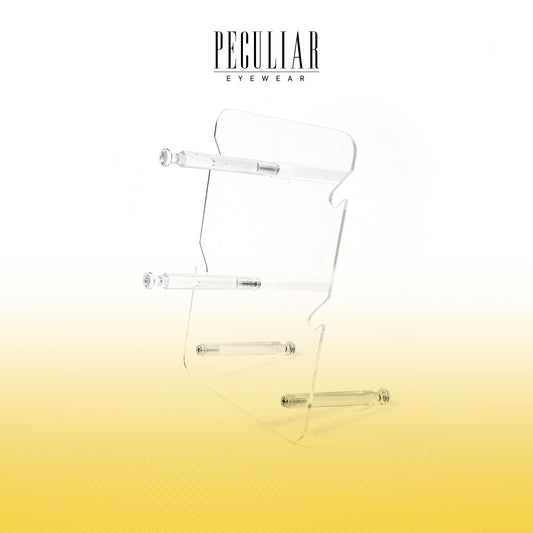 Peculiar Eyewear 2-Tier Acrylic Slanted Eyewear Display Stand Rack Organizer Eyeglass Sunglass
