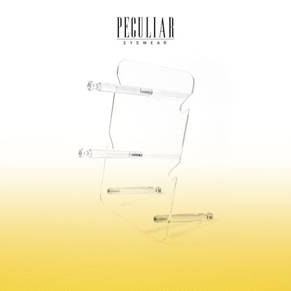Peculiar Eyewear 2-Tier Acrylic Slanted Eyewear Display Stand Rack Organizer Eyeglass Sunglass