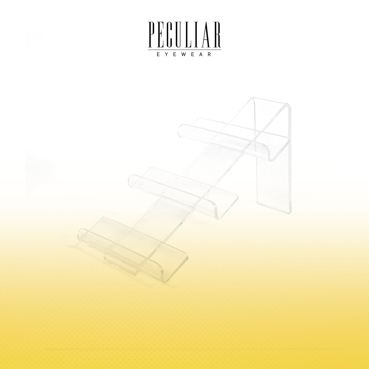Peculiar Eyewear 3-Tier Acrylic Angle Eyewear Display Stand Rack Organizer Eyeglass Sunglass