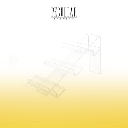 Peculiar Eyewear 3-Tier Acrylic Angle Eyewear Display Stand Rack Organizer Eyeglass Sunglass