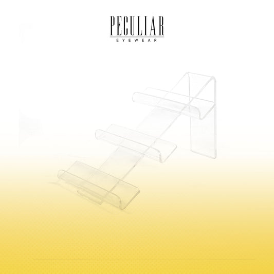 Peculiar Eyewear 3-Tier Acrylic Angle Eyewear Display Stand Rack Organizer Eyeglass Sunglass