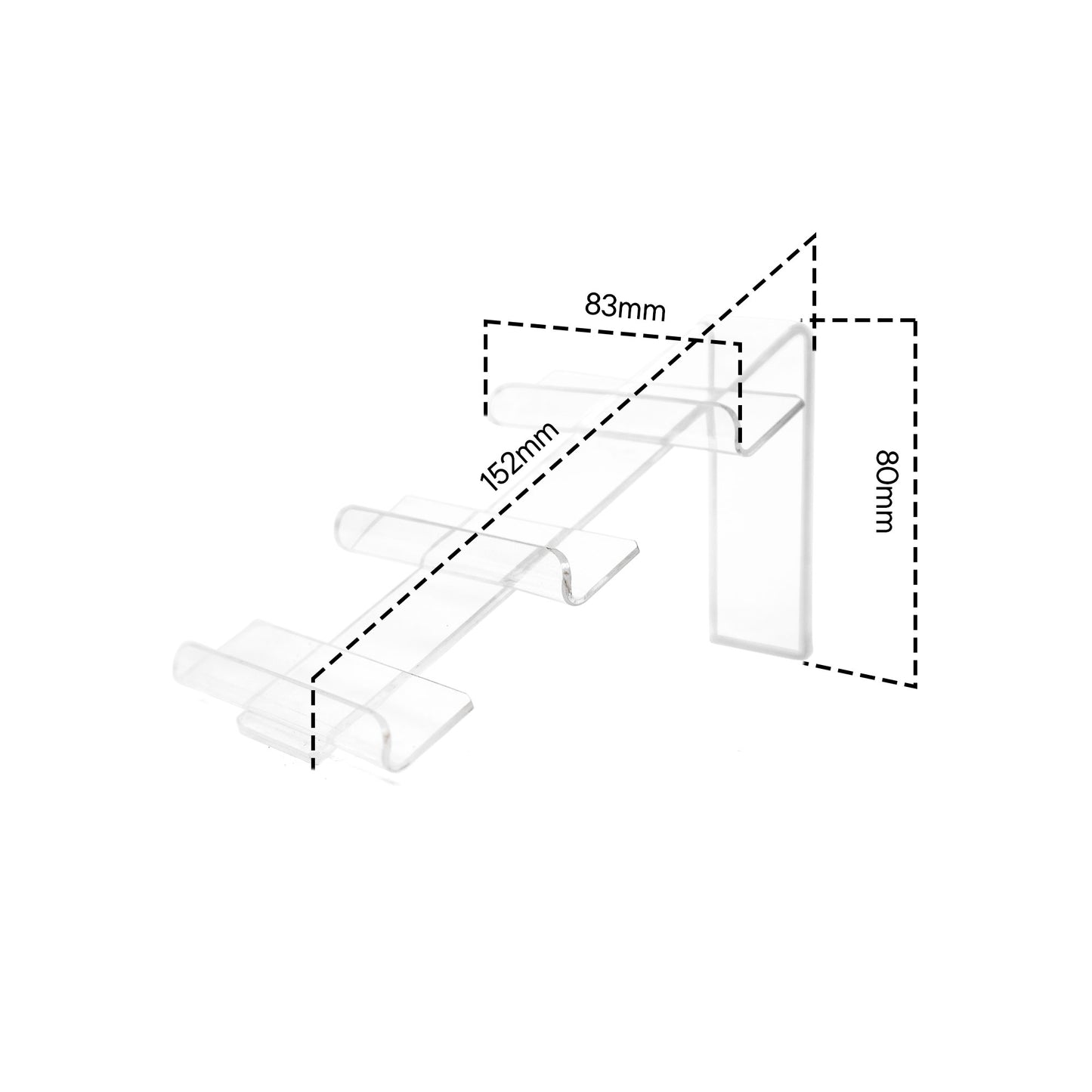 Peculiar Eyewear 3-Tier Acrylic Angle Eyewear Display Stand Rack Organizer Eyeglass Sunglass