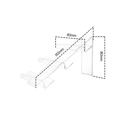 Peculiar Eyewear 3-Tier Acrylic Angle Eyewear Display Stand Rack Organizer Eyeglass Sunglass