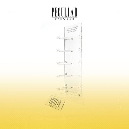 Peculiar Eyewear 5-Tier Acrylic Tower Eyewear Display Stand Rack Organizer Eyeglass Sunglass