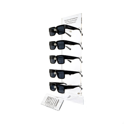 Peculiar Eyewear 5-Tier Acrylic Tower Eyewear Display Stand Rack Organizer Eyeglass Sunglass