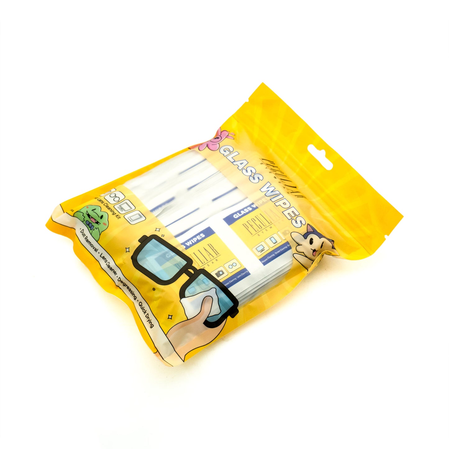 Peculiar Eyewear Glass-Wipes Dust Eyeglasses Cleaner Degreaser Non-Toxic Quick Dry