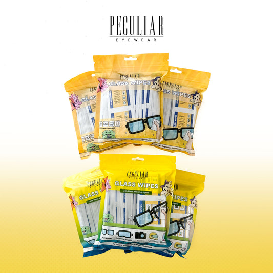 Peculiar Anti-Fog Glass Wipes Set of 3 Bundle with Nano-Technology Cleaner Degreaser Non-Toxic Quick Dry Dust removal, quick drying, high definition, Disposable Eyeglasses Cleaning Dry Cleaning Wipes Lens Cleaning Tissue Screen Remove Dust