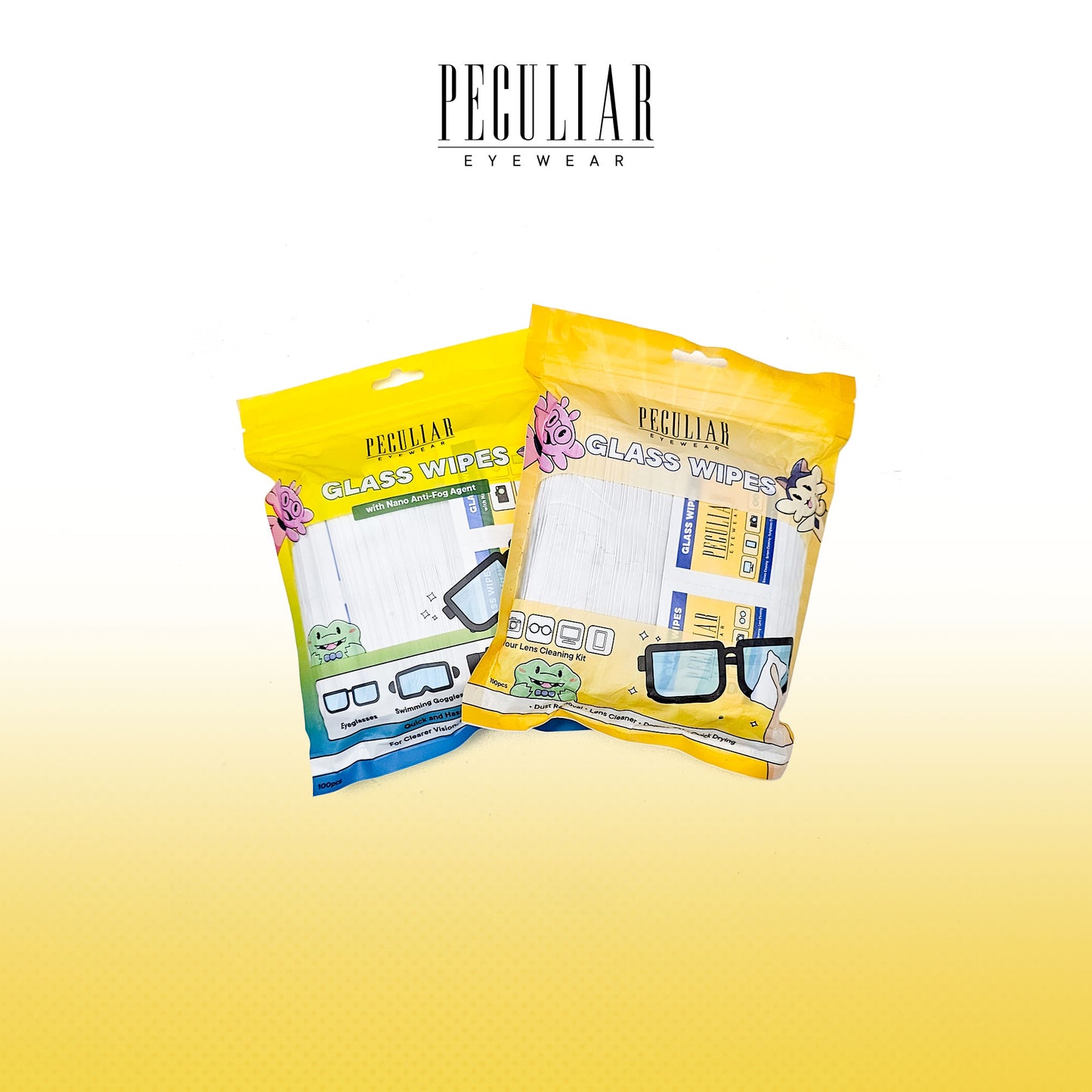 Peculiar Anti-Fog Glass Wipes Set Bundle with Nano-Technology Cleaner Degreaser Non-Toxic Quick Dry Dust removal, quick drying, high definition, Disposable Eyeglasses Cleaning Dry Cleaning Wipes Lens Cleaning Tissue Screen Remove Dust