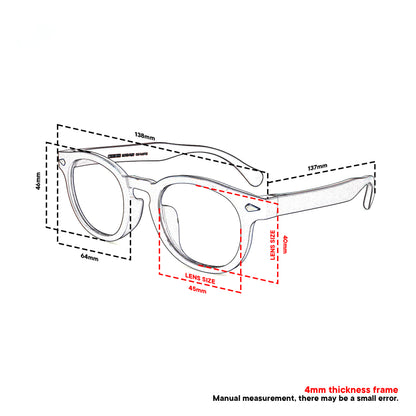 Peculiar Dara Round Korean BIO-Plastic Super Flex Computer Anti-Radiation Replaceable Lens Eyeglasses